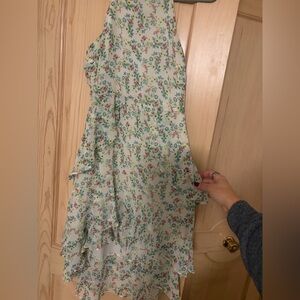 Banana Republic Floral Dress - yellow and Green